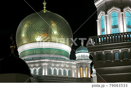 Moscow Cathedral Mosque, Russia -- the main mosque in Moscow, new landmark Moscow Cathedral Mosque, Russia -- the main mosque in Moscow, new landmark 79063533