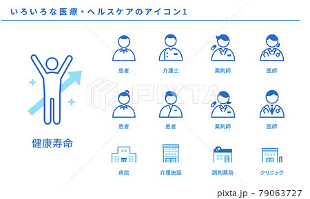 いろいろな医療・ヘルスケアのシンプルアイコンセット1、ベクター素材 いろいろな医療・ヘルスケアのシンプルアイコンセット1、ベクター素材 79063727
