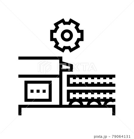 production rebar line icon vector illustration 79064131