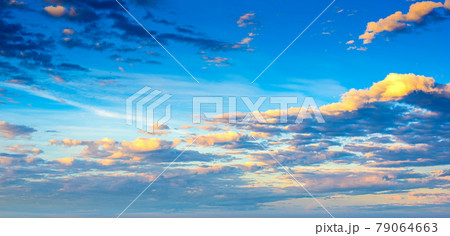 Clouds in a colorful sky at sunset 79064663