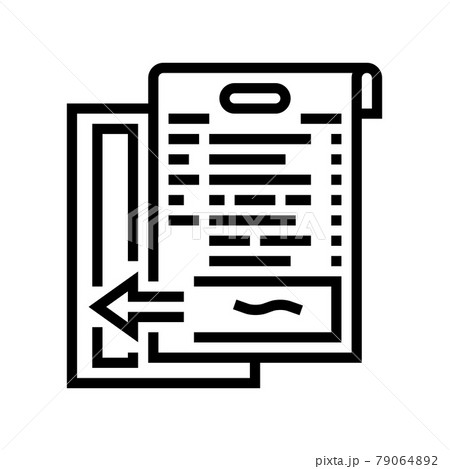 transition to ifrs international financial reporting standards and introduction of new standards line icon vector illustration 79064892