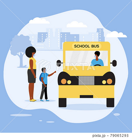 Back to school Coronavirus School bus People Pupil Back to school Coronavirus School bus People Pupil 79065293