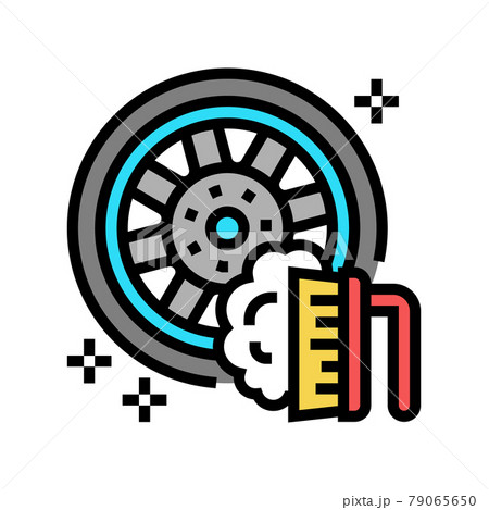 cleaning wash car wheel color icon vector illustration cleaning wash car wheel color icon vector illustration 79065650
