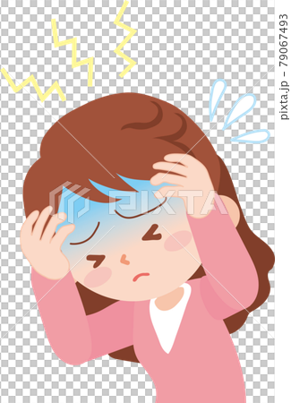 Woman with a headache 79067493