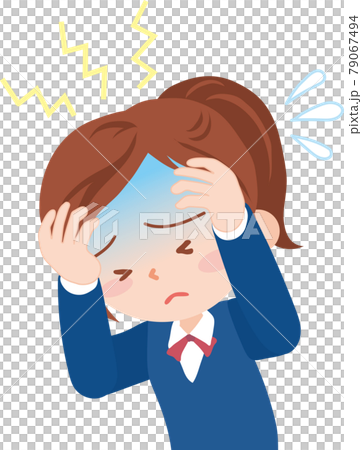Female student with a headache 79067494