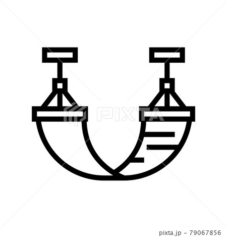hammock summer accessory for resting line icon vector illustration 79067856