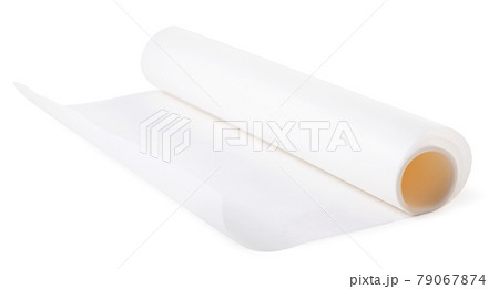 Roll of parchment for baking on a white background. Isolated 79067874
