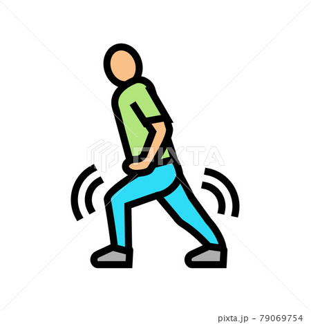 pain when walking flat feet color icon vector illustration pain when walking flat feet color icon vector illustration 79069754