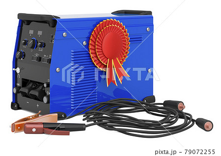 Multi-process welder machine with best choice badge, 3D rendering Multi-process welder machine with best choice badge, 3D rendering 79072255