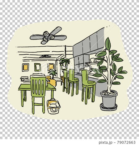 Cafe with green 79072663