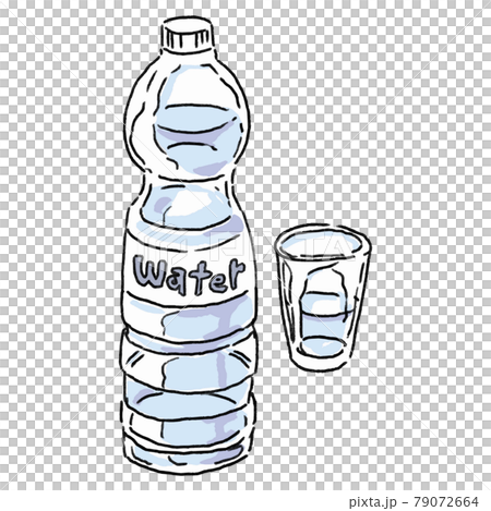 ペットボトルに入った水のイラスト ペットボトルに入った水のイラスト 79072664