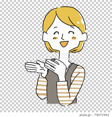 Woman introducing something 79072942