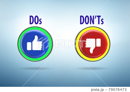 Concept of choosing between dos and donts 79076473