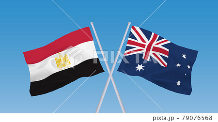 エジプトとオーストラリアの旗