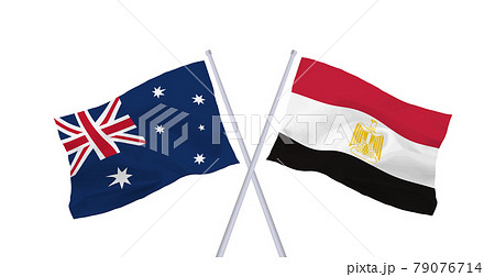 エジプトとオーストラリアの旗