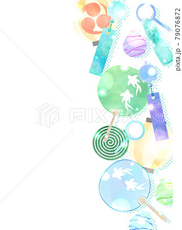 日本の夏のイメージのイラスト背景のイラスト素材