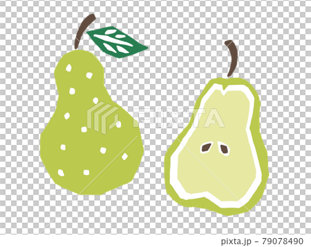 洋なし　レトロなイラスト 79078490