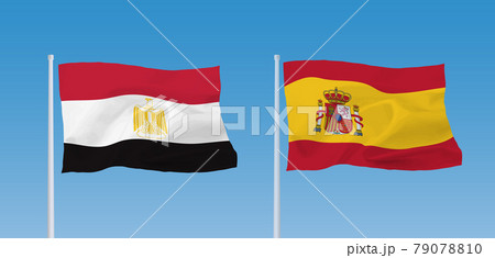 エジプトとスペインの旗