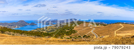 川内峠の野焼き後 パノラマ 【長崎県平戸市】 川内峠の野焼き後 パノラマ 【長崎県平戸市】 79079243