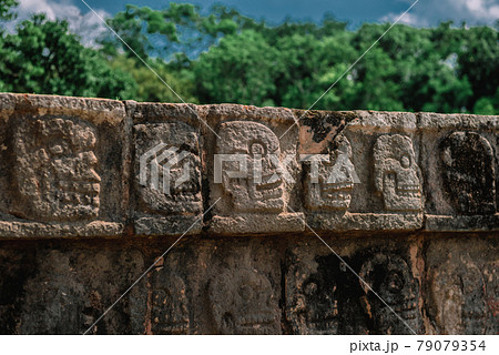 Ruins of the ancient Mayan civilization in Chichen Itza. Mexico. Ruins of the ancient Mayan civilization in Chichen Itza. Mexico. 79079354