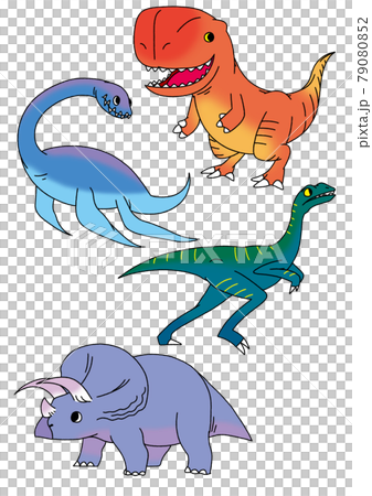 Colorful dinosaurs 79080852