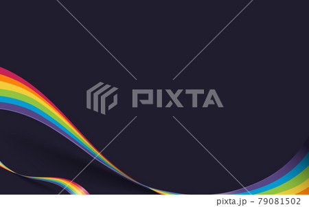 Rainbow pride ribbon. LGBT, LGBTQ Gay pride flag wave. Happy pride month. Vector illustration 79081502