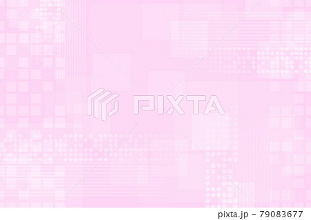 円と正方形とラインが連続するピンクのテクスチャ 79083677