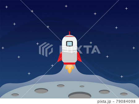 Astronaut With Rocket Illustration For Explore In Outer Space And Movement To See Stars, Moon, Planets Or Asteroids Astronaut With Rocket Illustration For Explore In Outer Space And Movement To See Stars, Moon, Planets Or Asteroids 79084098
