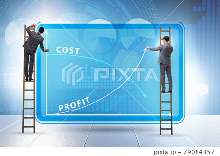 Concept of proft and loss with businessman Concept of proft and loss with businessman 79084357