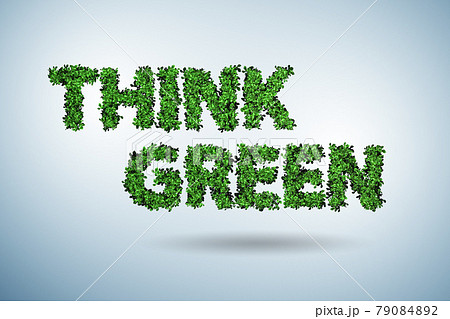 Think green ecological concept - 3d rendering 79084892