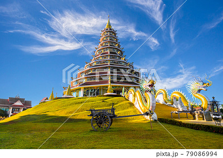 Huai Pla Kung Temple is a temple with Thai-Chinese buildings, Thailand. 79086994