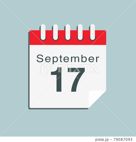 Icon day date 17 September, template calendar page Icon day date 17 September, template calendar page 79087093
