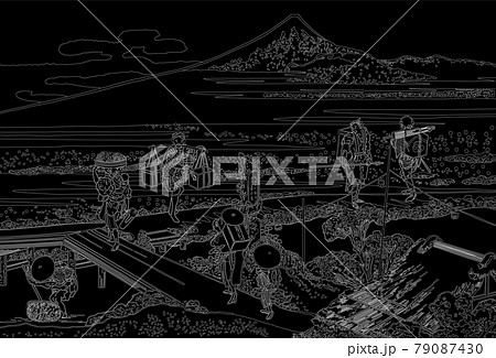 葛飾北斎イメージ相州仲原線反転 79087430