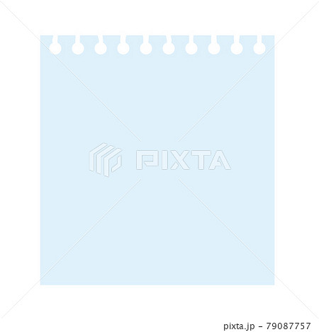 ルーズリーフの無地のメモ帳イラスト素材 79087757