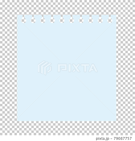 ルーズリーフの無地のメモ帳イラスト素材 79087757