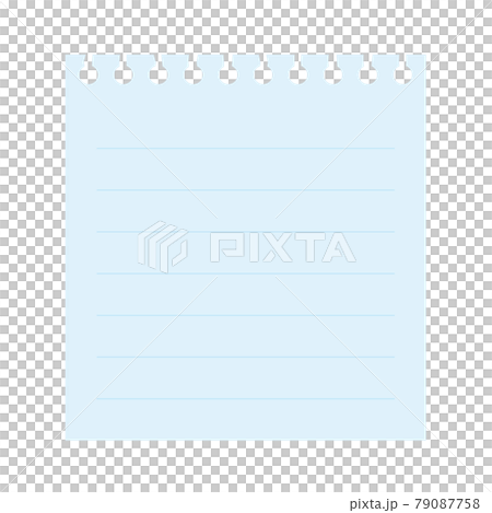 ルーズリーフの罫線入りメモ帳イラスト素材 79087758