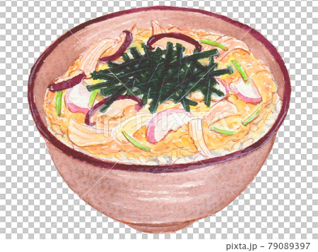 手描き飲食メニュー 木の葉丼のイラスト素材