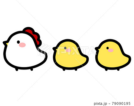 ニワトリとヒヨコのイラスト素材のイラスト素材 [79090195] - PIXTA
