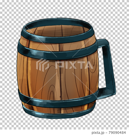 木製のビールジョッキのイラスト素材 木製のビールジョッキのイラスト素材
