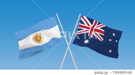 アルゼンチンとオーストラリアの国旗 アルゼンチンとオーストラリアの国旗 79090548