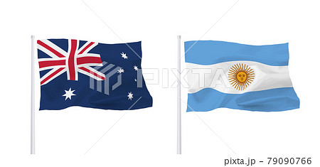 アルゼンチンとオーストラリアの国旗