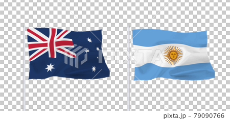 アルゼンチンとオーストラリアの国旗 アルゼンチンとオーストラリアの国旗 79090766