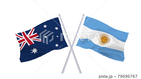 アルゼンチンとオーストラリアの国旗