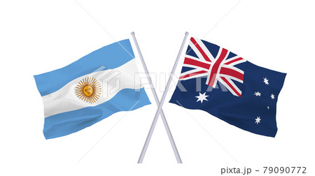 アルゼンチンとオーストラリアの国旗
