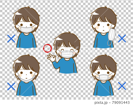 Little boy wearing a mask 79091443