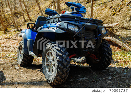Details of Atv quad bike close up Details of Atv quad bike close up 79091787