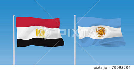 アルゼンチンとエジプトの国旗