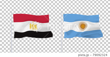 Argentine and Egyptian flags 79092324