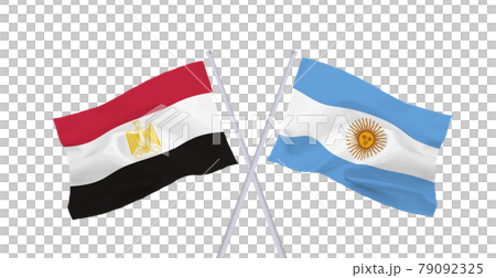 アルゼンチンとエジプトの国旗 アルゼンチンとエジプトの国旗 79092325