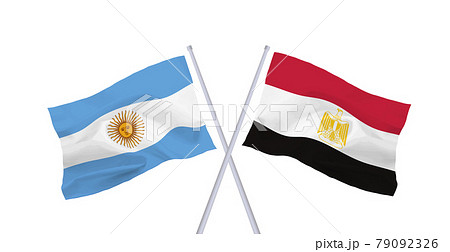 アルゼンチンとエジプトの国旗